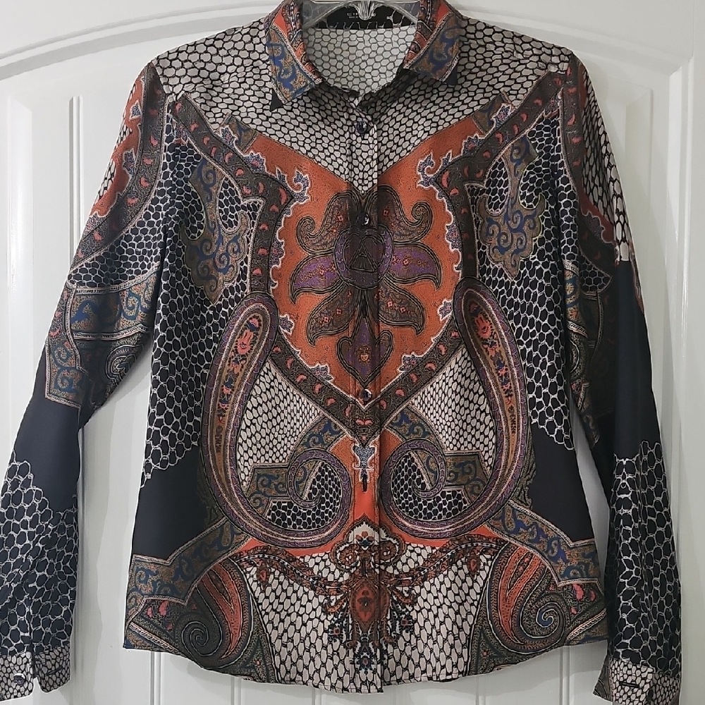 Multicolor Patterned Long Sleeve Shirt